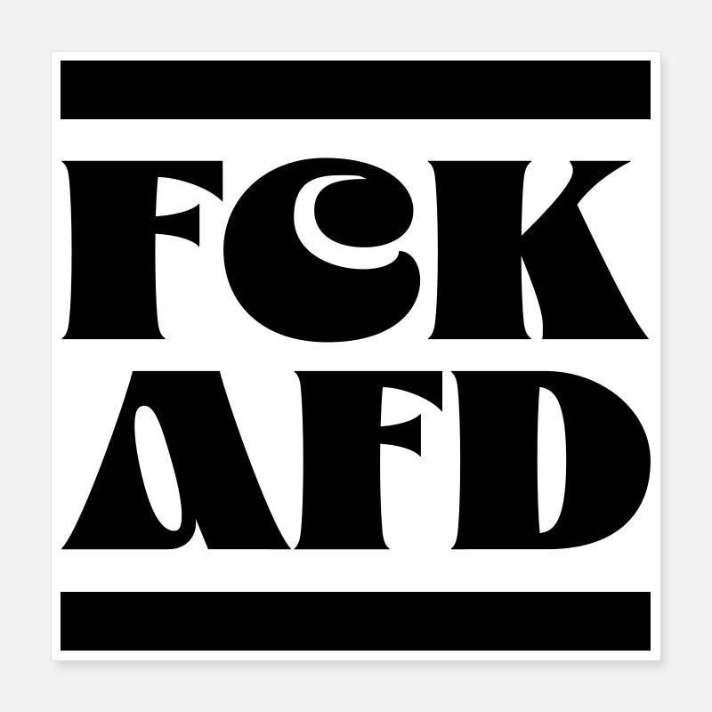 Fck Afd Poster 40x40 cm