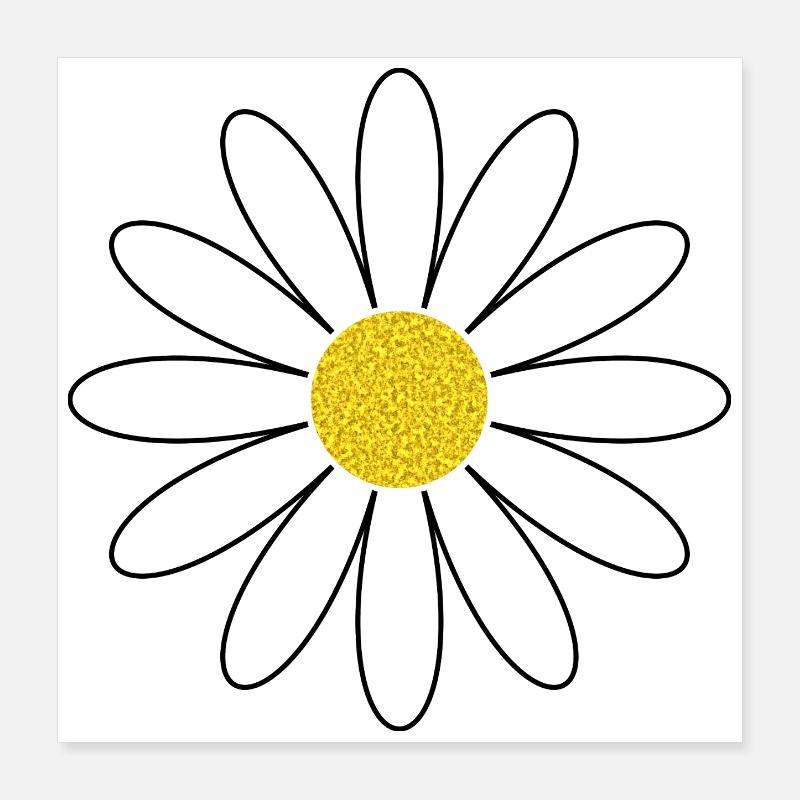 Gänseblümchen Blüte Blume Poster 40x40 cm