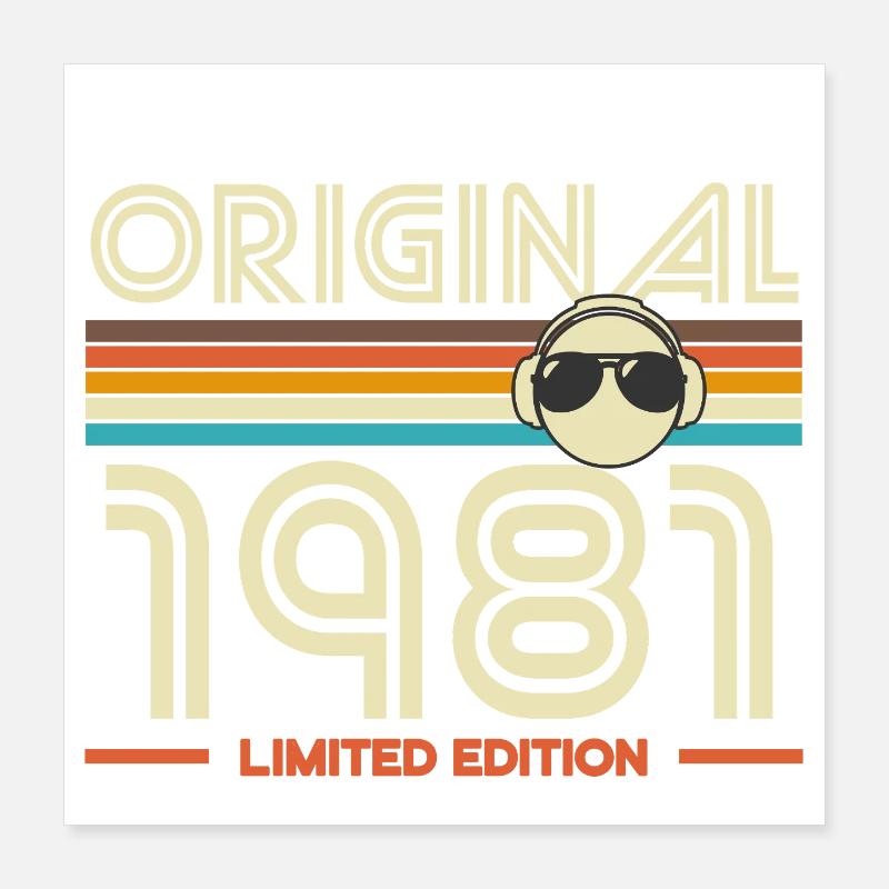 Original 1981 Édition Limitée Poster 40 x 40 cm