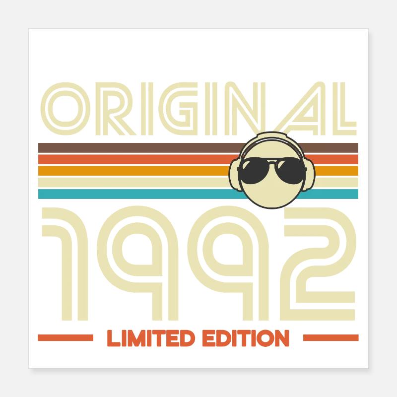 Original 1992 Retro Poster 16" x 16" (40x40 cm)