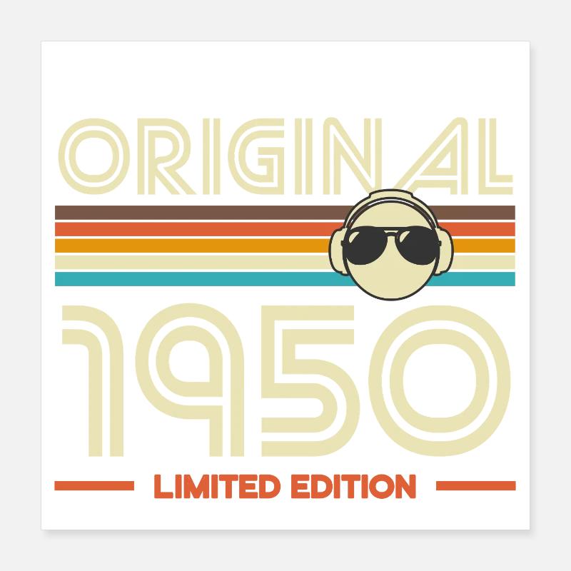 Original 1950 Retro Tee Poster 40 x 40 cm