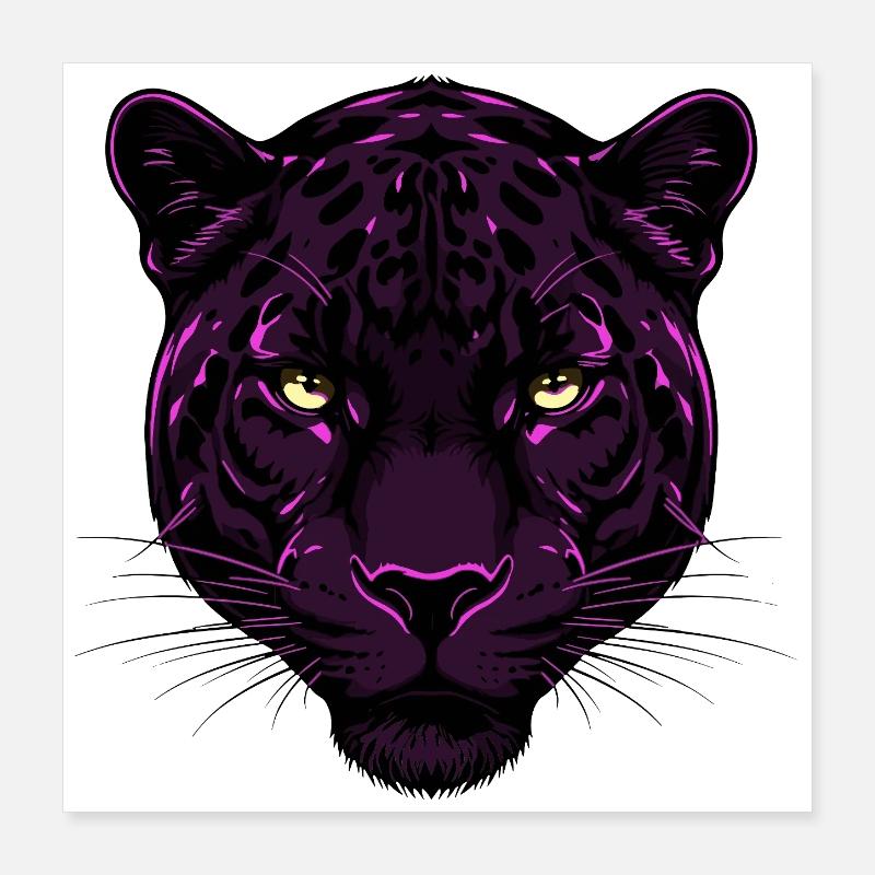 Lilla Tigerhoved Poster 40x40 cm