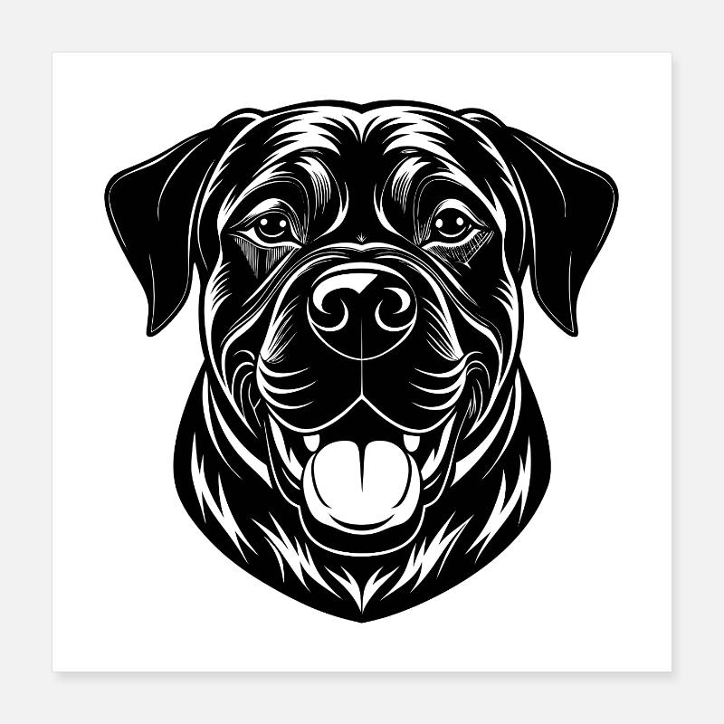 Chien mastiff Poster 40 x 40 cm