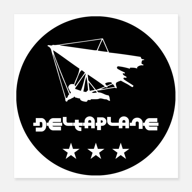 Badge Deltaplane Aventure Vol Libre Poster 40 x 40 cm