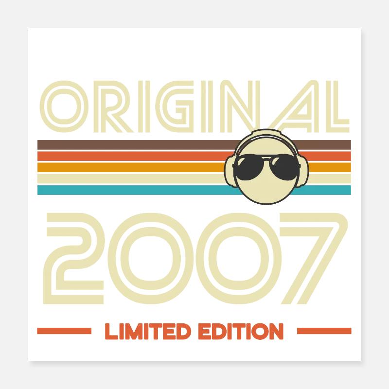 Original 2007 Edition Limitee Retro Stripes Poster 40 x 40 cm