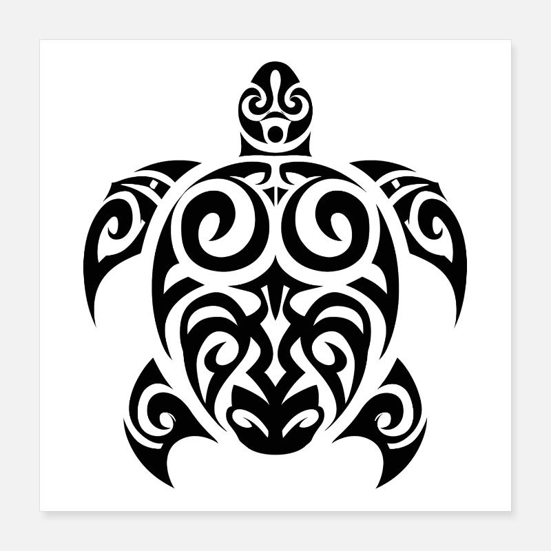 Tortue marine Poster 40 x 40 cm
