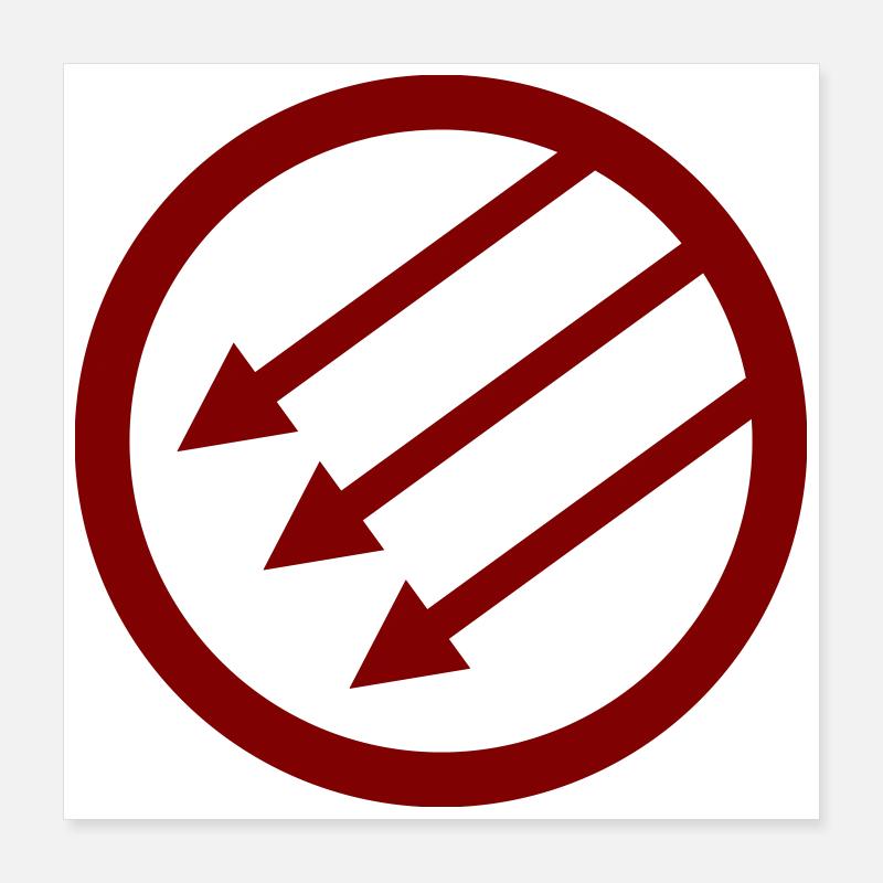 Iron Front / Eiserne Front / Järnfronten Poster 40x40 cm