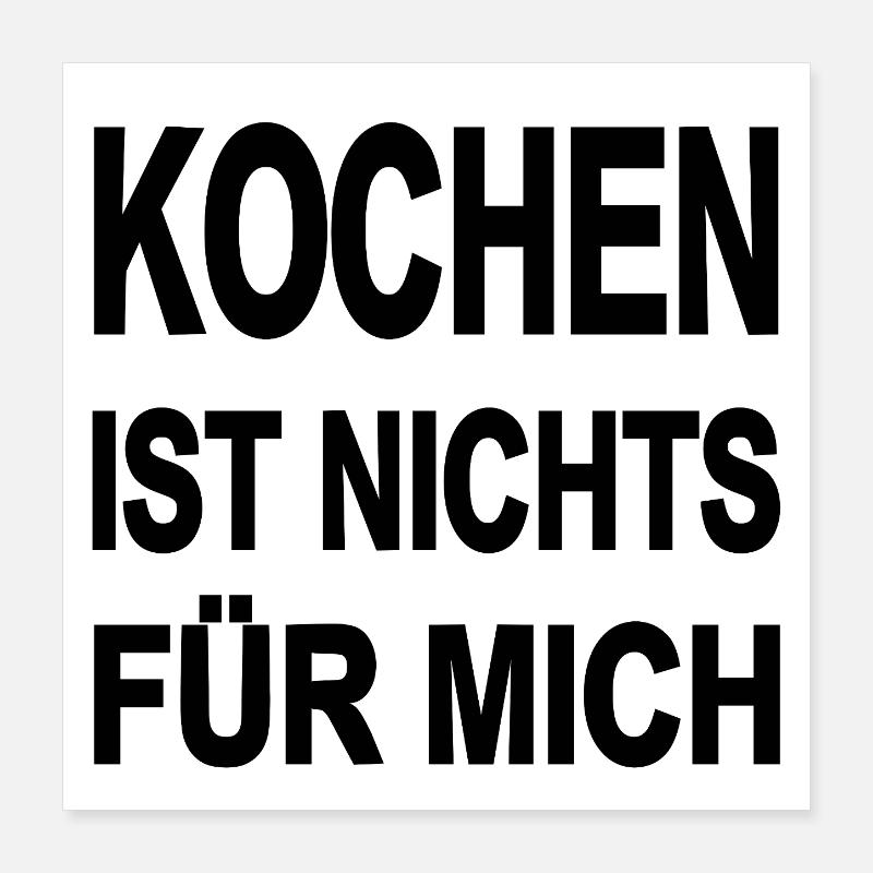 Kochen Poster 40x40 cm