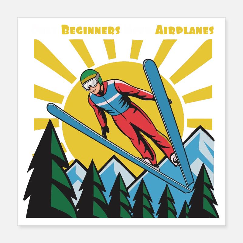 Le saut à ski, le vol comme des pros Poster 40 x 40 cm