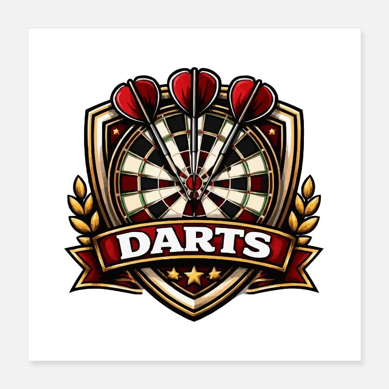 Bouclier de fléchettes Poster 40 x 40 cm