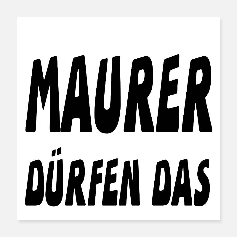 Bricklayer Poster 16" x 16" (40x40 cm)