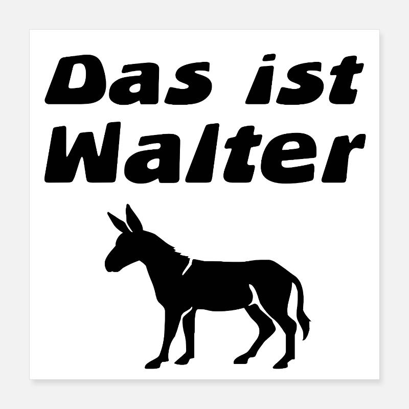 âne Poster 40 x 40 cm