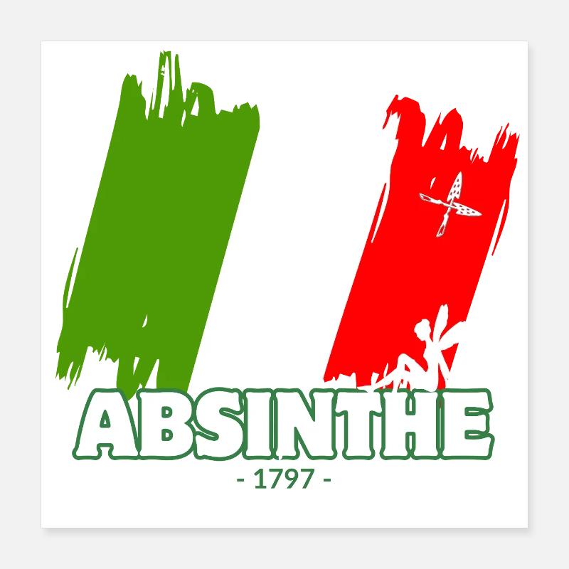 Absinthe 1797 Neuchâtel NE Poster 40 x 40 cm