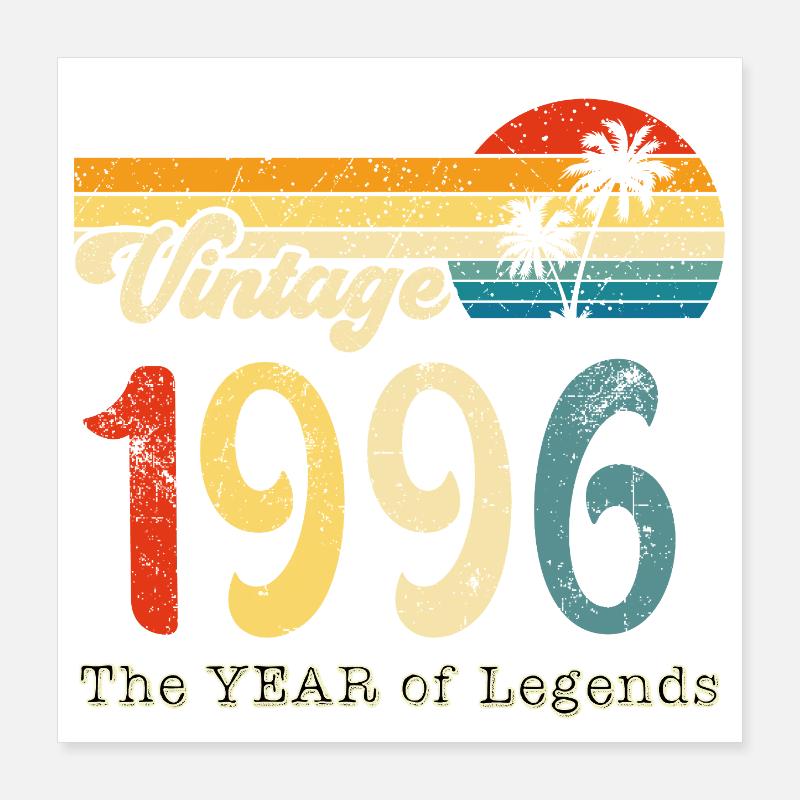 Millésime 1996 Poster 40 x 40 cm