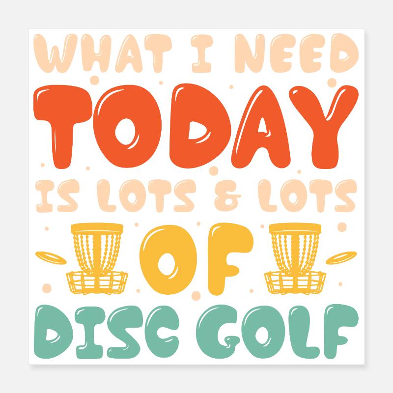 Disc Golf Gifts Disc Golf Poster 16" x 16" (40x40 cm)
