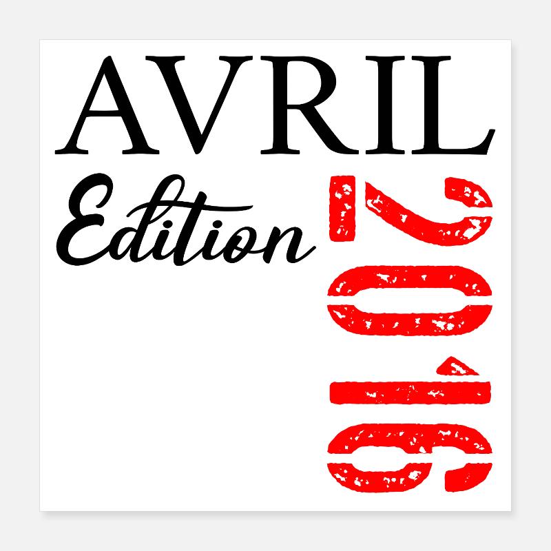 11e Anniversaire Avril 2016 Poster 40 x 40 cm