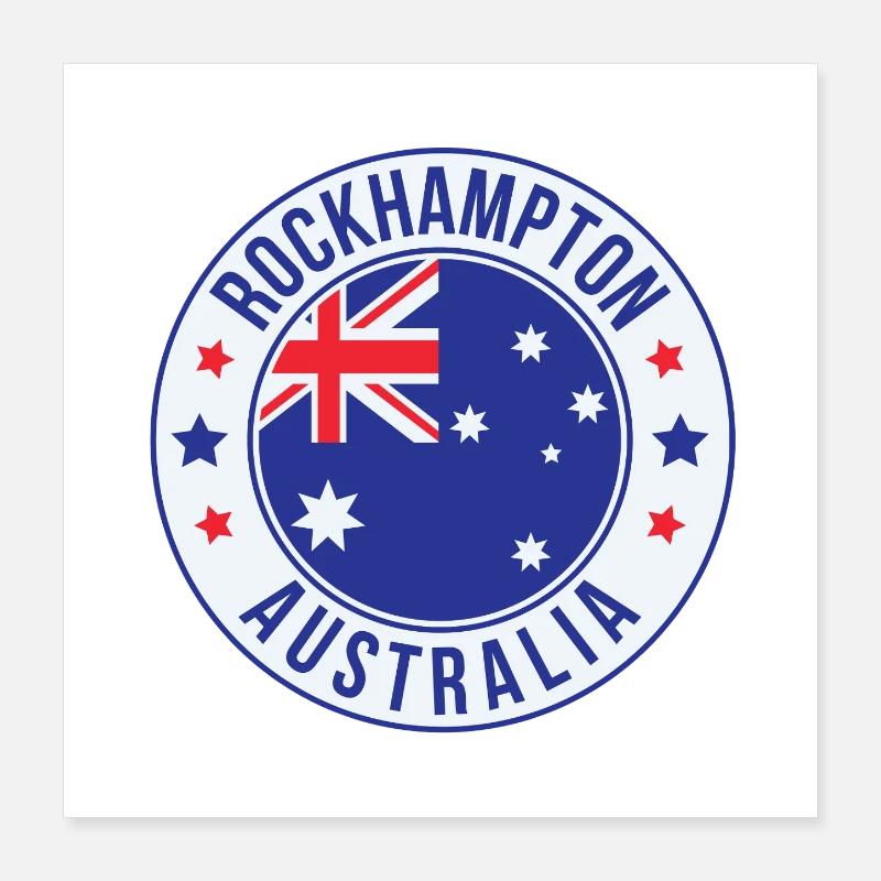 Emblème Rockhampton Australie Poster 40 x 40 cm