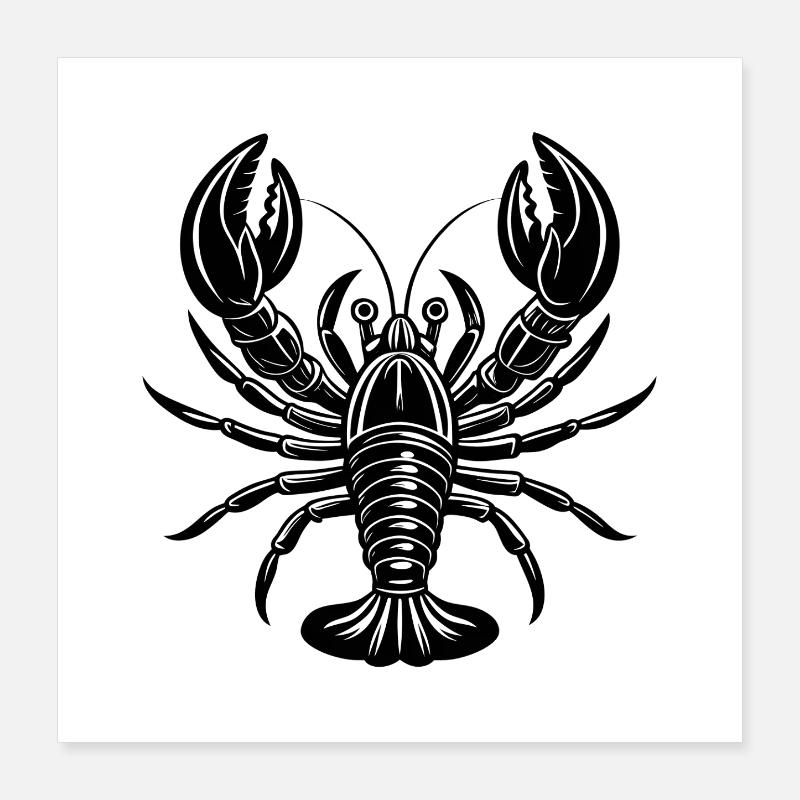 Lobster Poster 16" x 16" (40x40 cm)