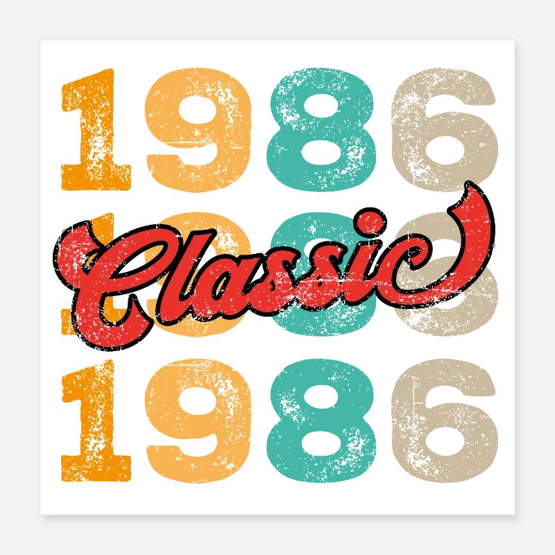 1986 Classic Poster 40x40 cm