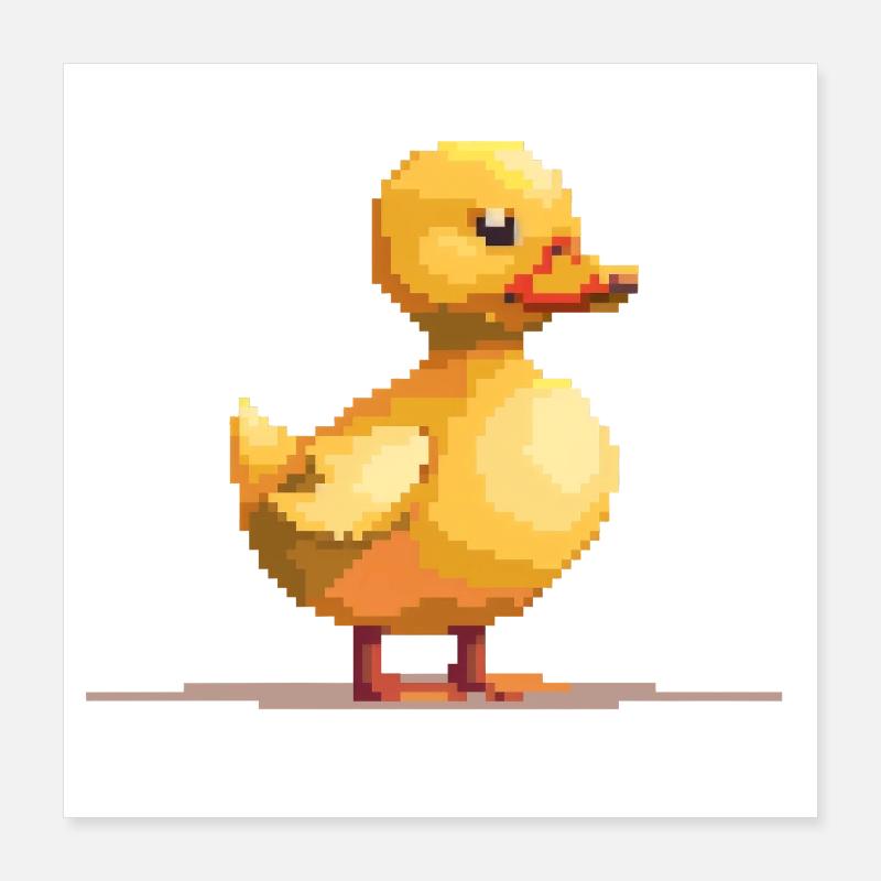 Pixel Duck Poster 40 x 40 cm