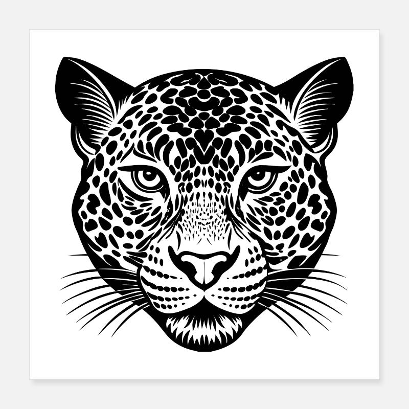Leopard head Poster 16" x 16" (40x40 cm)