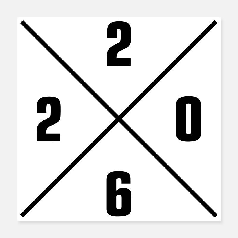 2026 Jahr Poster 40x40 cm