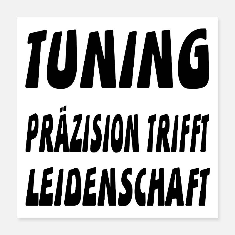 tuning - Poster 16" x 16" (40x40 cm) - white