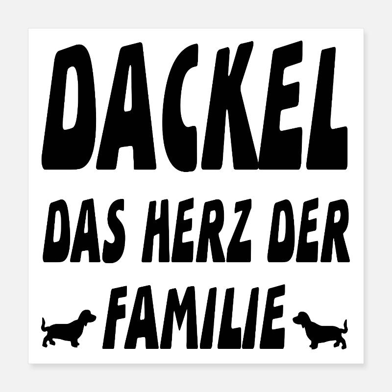 Dackel Poster 40x40 cm