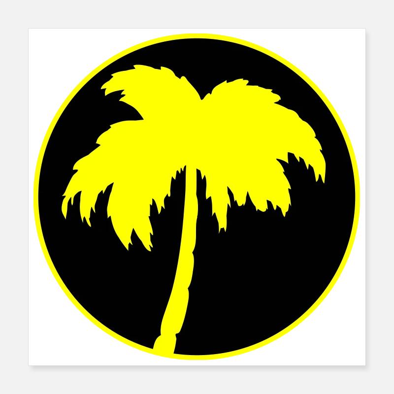 Palmiers Poster 40 x 40 cm