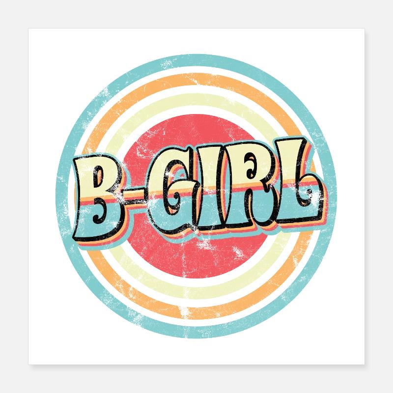 fille fille de breakdance Poster 40 x 40 cm