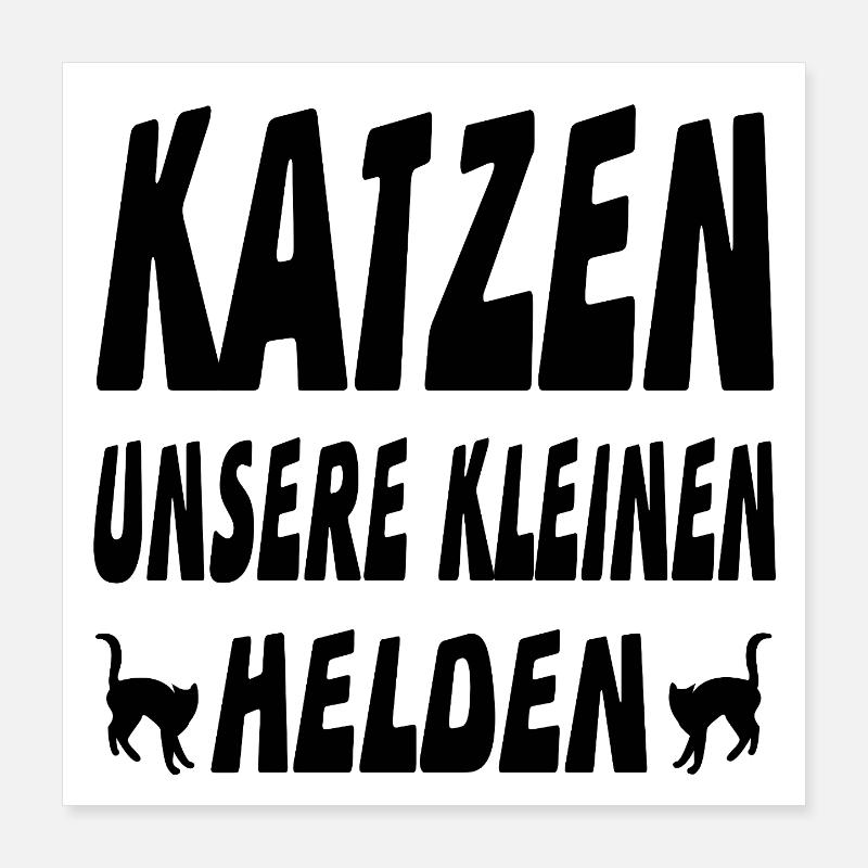 Katzen Poster 40x40 cm