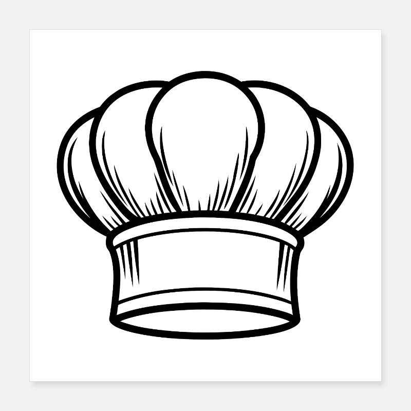 Chapeau de chef Poster 40 x 40 cm