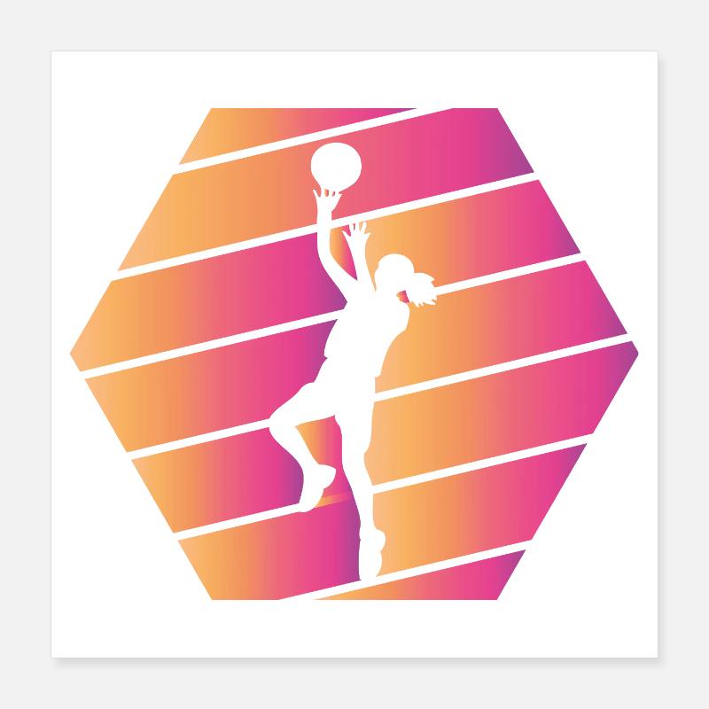 Basketteur Poster 40 x 40 cm