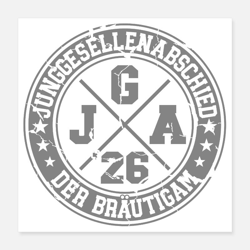 Brudgommen 2026 Polterabend Poster 40x40 cm