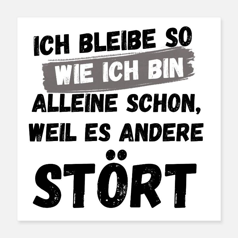 JE RESTE COMME ÇA, SARCASME, DRÔLE, BUREAU, TRAVAIL Poster 40 x 40 cm