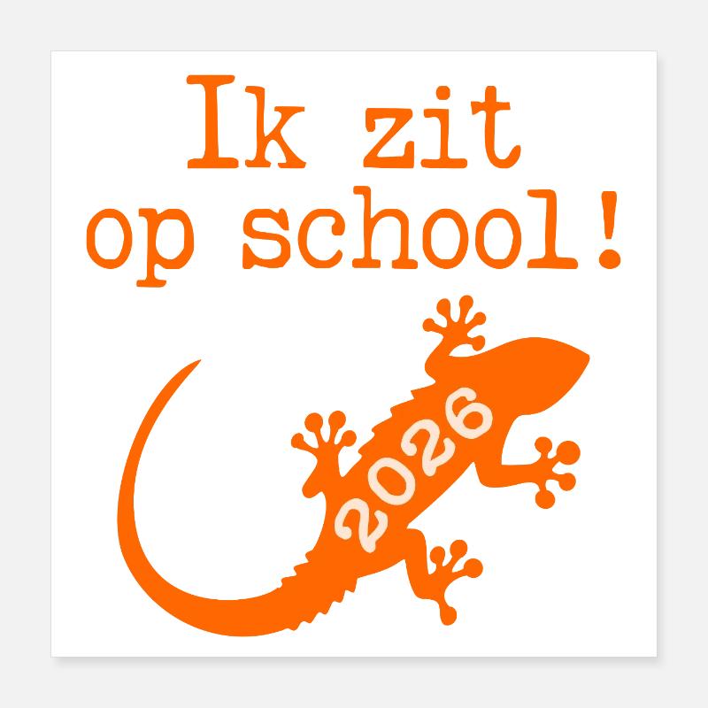 Ich bin in der Schule Poster 40x40 cm