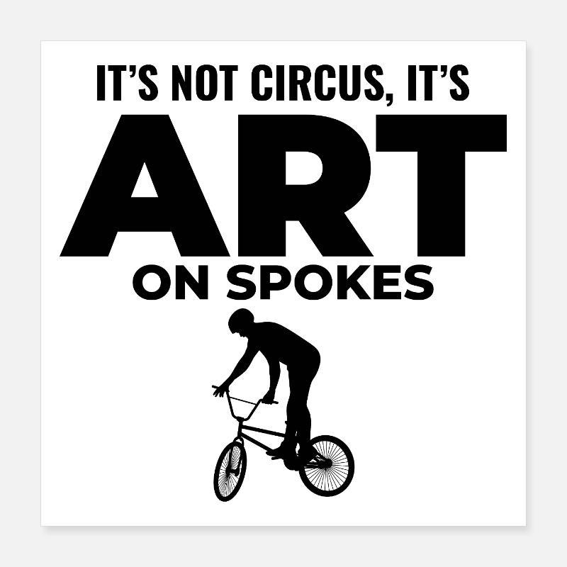 Artistic Cycling Art  Poster 16" x 16" (40x40 cm)