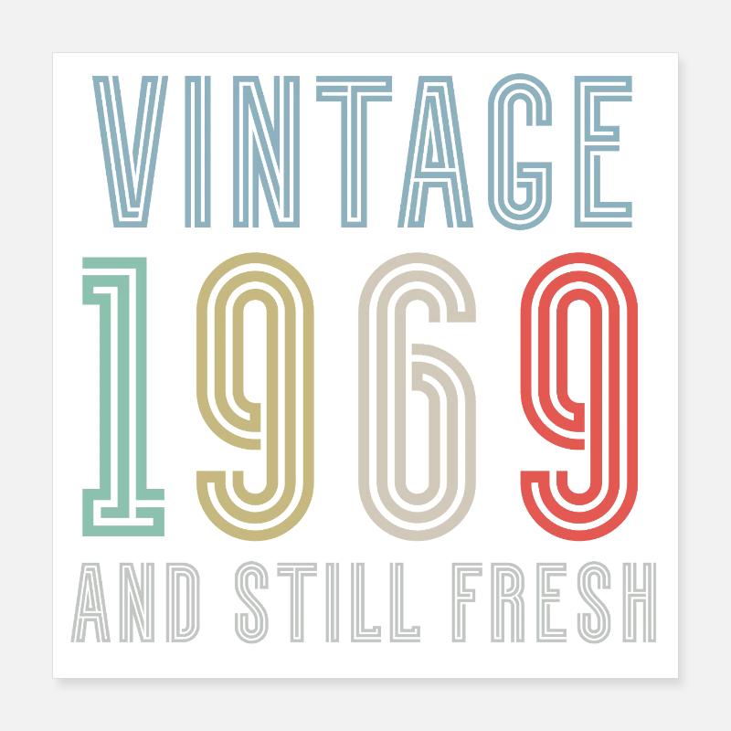 Millésime 1969 Poster 40 x 40 cm