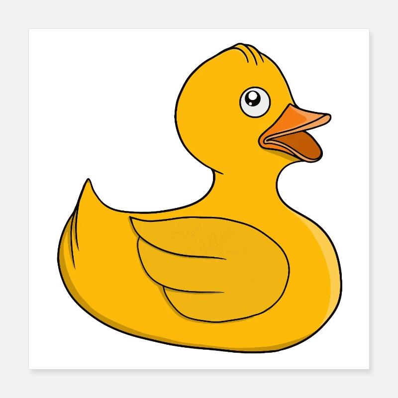 Sonnenrige Gummiente Poster 40x40 cm