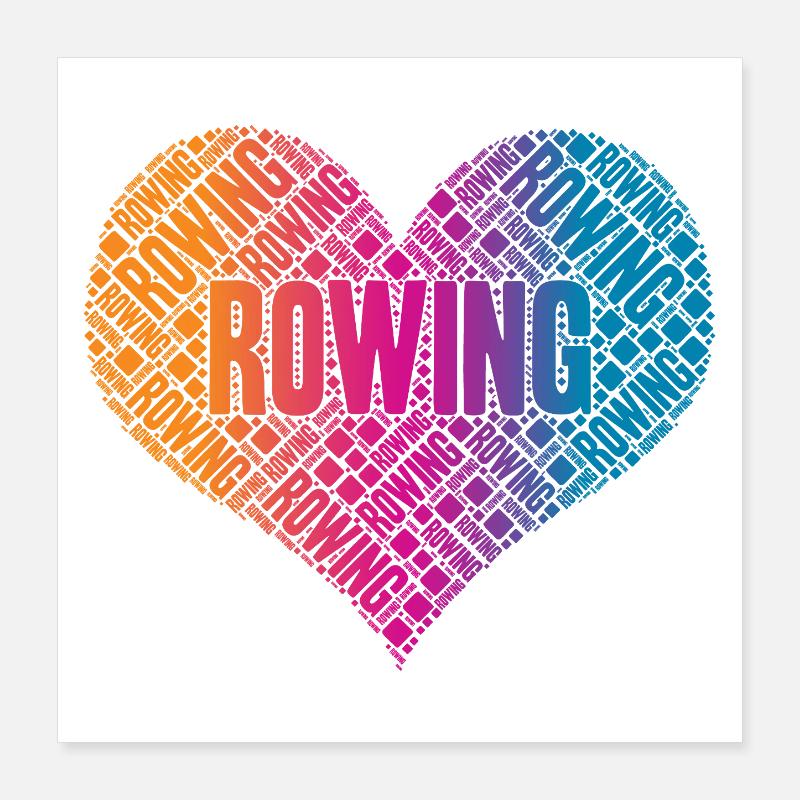 Cœur d’aviron Poster 40 x 40 cm