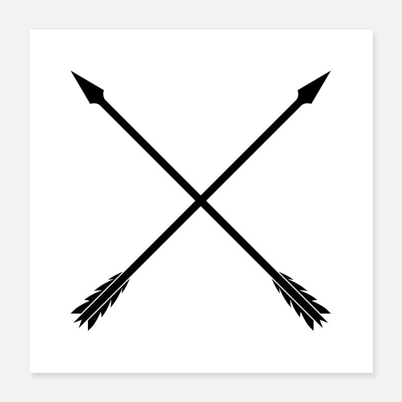Crossed arrows Poster 16" x 16" (40x40 cm)