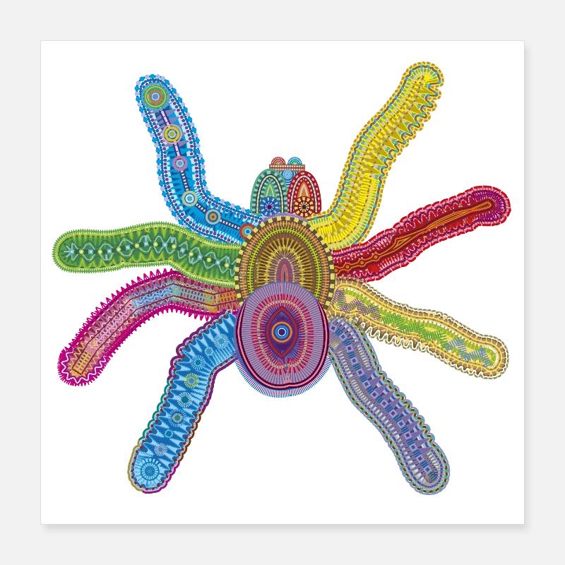 Tiefsee-Spinne Poster 40x40 cm