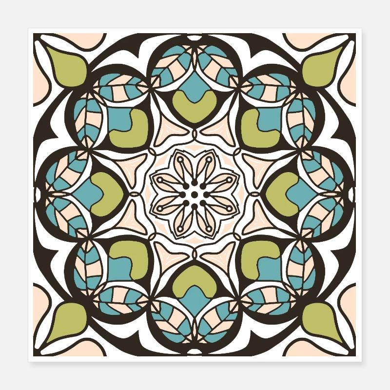 Spring Mandala Poster 16" x 16" (40x40 cm)