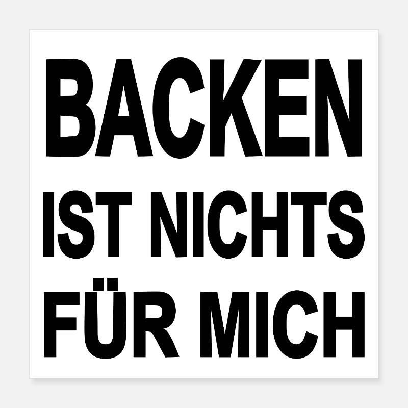 Backen Poster 40x40 cm
