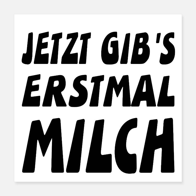 Milch Poster 40x40 cm