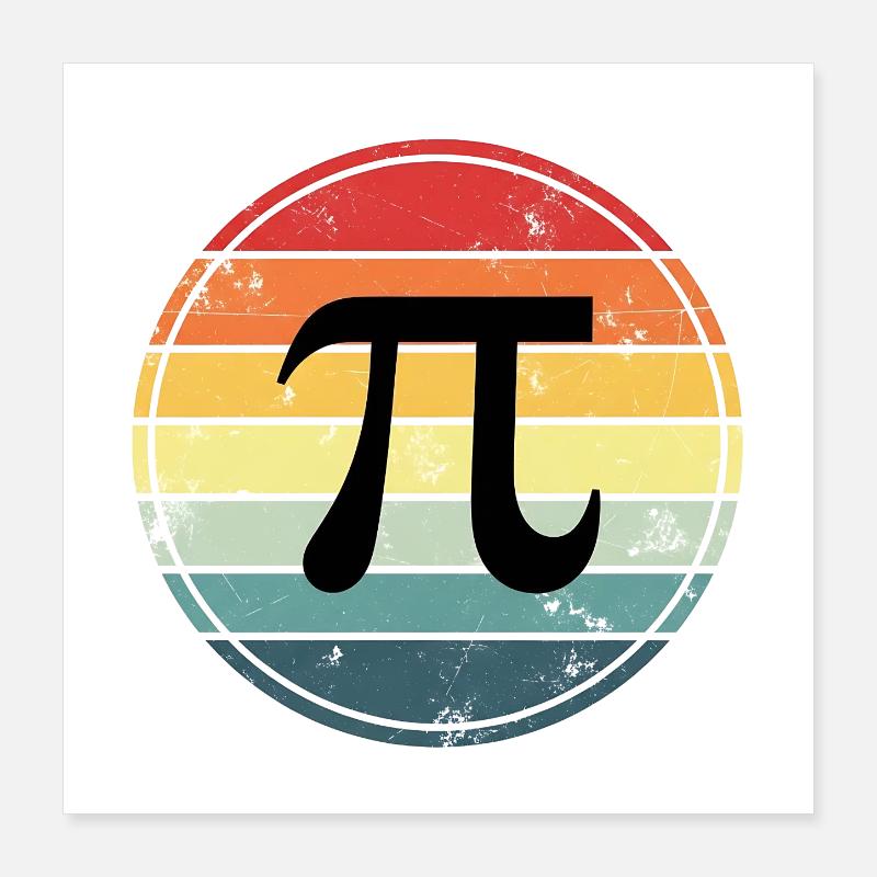 Pi Mathematics Poster 16" x 16" (40x40 cm)