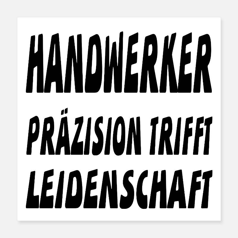 Handwerker Poster 40x40 cm