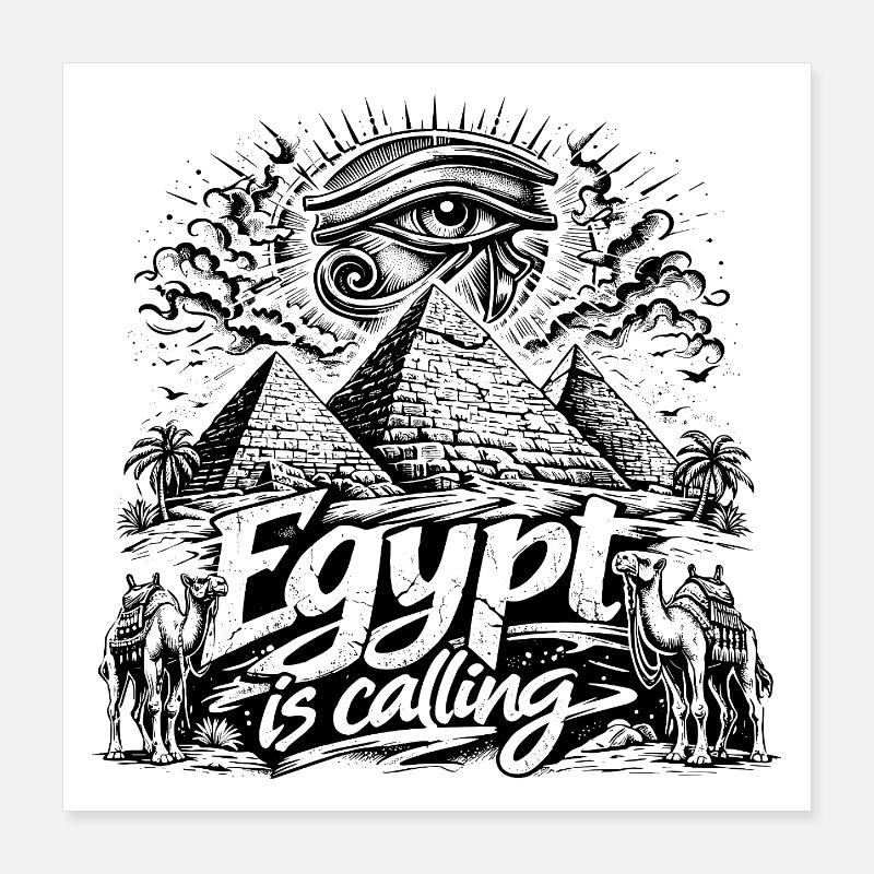 Egypt is calling Pharaoh Egypt Holidays Poster 16" x 16" (40x40 cm)