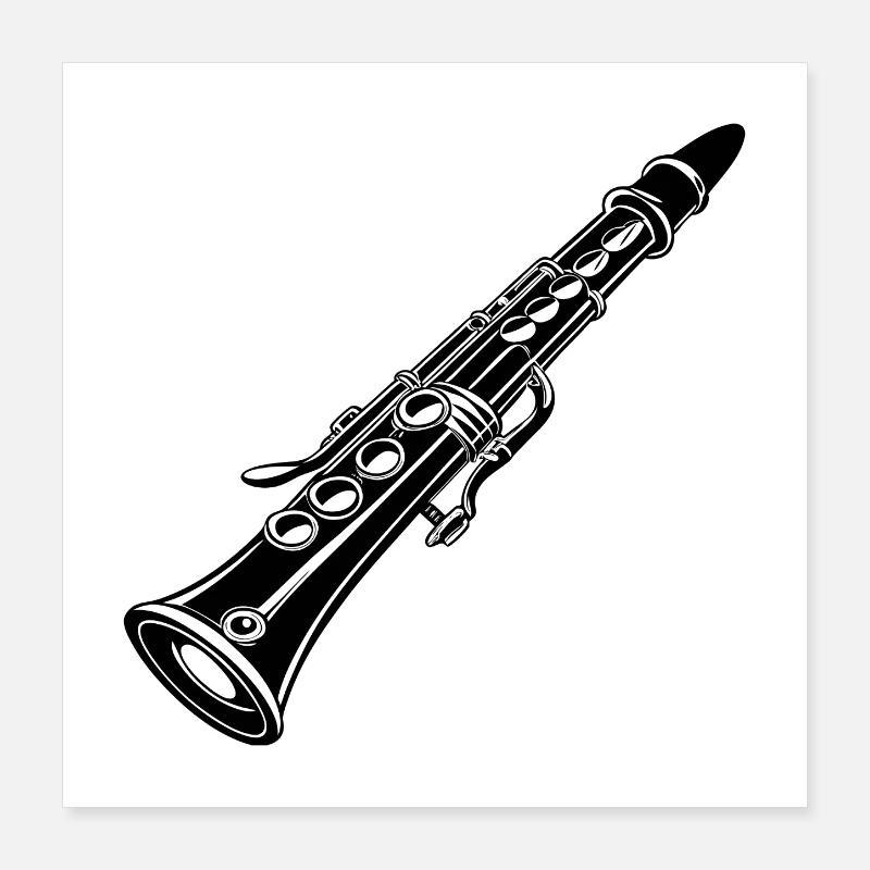 Clarinette Poster 40 x 40 cm