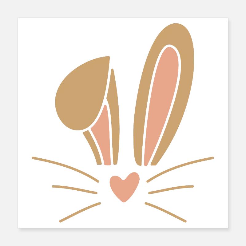 Lapin de Pâques Pâques Poster 40 x 40 cm